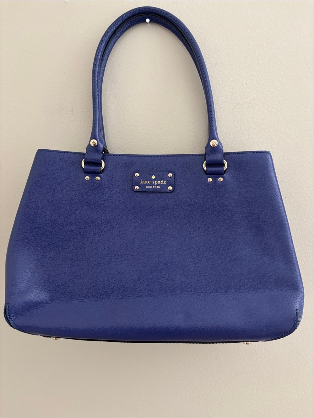 kate spade Cobalt Blue Leather Double-Handle Tote